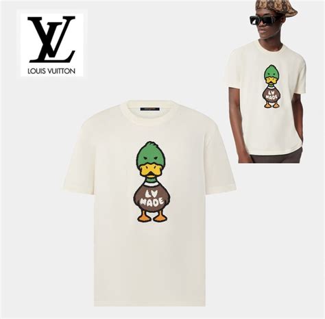 lv made duck tshirt|louis vuitton short sleeve duck.